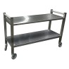 CHARIOT INOX 2 PLATEAUX PERFOREES 1230X460 F-CHAR2PONTS L2G