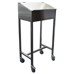 PUPITRE INOX SUR PIETEMENT AVEC ROULETTES F-PUPPR L2G