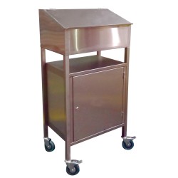 PUPITRE INOX SUR PLACARD AVEC ROULETTES F-PUPSR L2G