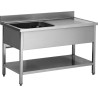 PLONGE INOX SOUDEE, 1 BAC 400X400X250MM F-SPL106-1BG-ETP L2G