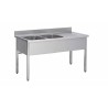 PLONGE INOX SOUDEE, 2 BACS 400X400X250 MM F-SPL146-2BG L2G