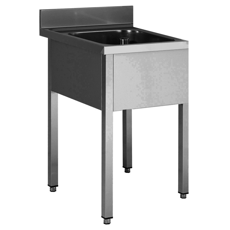 PLONGE INOX SOUDEE, 1 BAC 400X400X250 MM F-SPL66-1B L2G PLONGE INOX SOUDEE, 1 BAC 400X400X250 MM F-SPL66-1B L2G