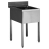 PLONGE INOX SOUDEE, 1 BAC 400X400X250 MM F-SPL66-1B L2G