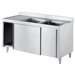 PLONGE PLACARD INOX, 2 BACS 400X400X250 MM, F-SPLPX166-2BD-PC L2G