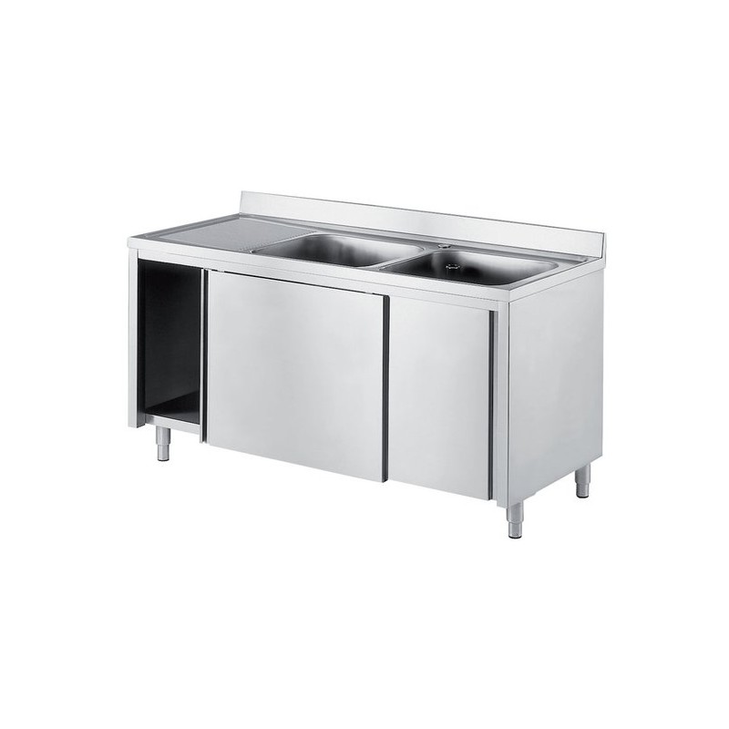 PLONGE PLACARD INOX, 2 BACS 400X400X250 MM, F-SPLPX166-2BD-PC L2G PLONGE PLACARD INOX, 2 BACS 400X400X250 MM, F-SPLPX166-2BD-PC L2G