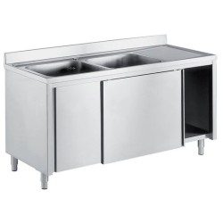PLONGE PLACARD INOX, 2 BACS 400X400X250 MM, F-SPLPX166-2BG-PC L2G