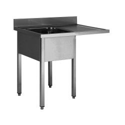 PLONGE INOX SOUDEE, ENCASTREMENT LV BAC GAUCHE F-SPLV127-1BG L2G