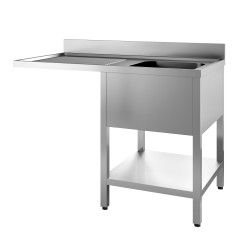PLONGE INOX SOUDEE, ENCASTREMENT LV BAC DROITE F-SPLV147-1BD-ETP L2G