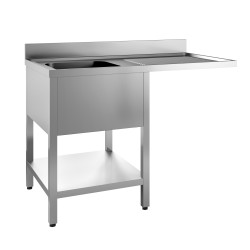 PLONGE INOX SOUDEE, ENCASTREMENT LV BAC GAUCHE F-SPLV147-1BG-ETP L2G