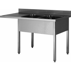 PLONGE INOX SOUDEE, ENCASTREMENT LV BAC DROITE F-SPLV167-2BD L2G