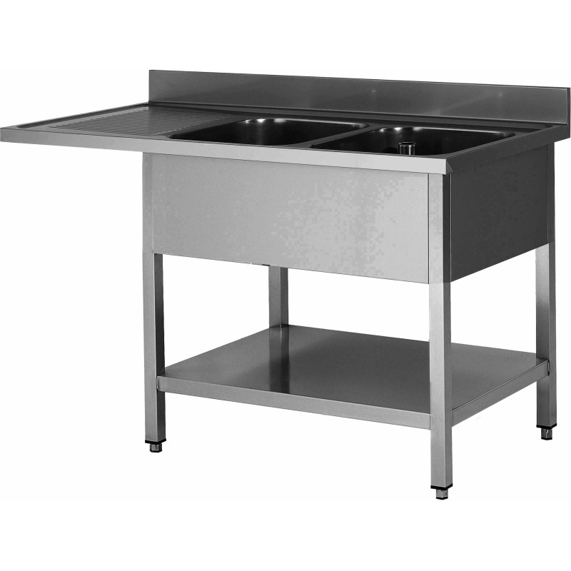 PLONGE INOX SOUDEE, ENCASTREMENT LV BAC DROITE F-SPLV167-2BD-ETP L2G PLONGE INOX SOUDEE, ENCASTREMENT LV BAC DROITE F-SPLV167-2BD-ETP L2G