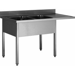 PLONGE INOX SOUDEE, ENCASTREMENT LV BAC GAUCHE F-SPLV167-2BG L2G