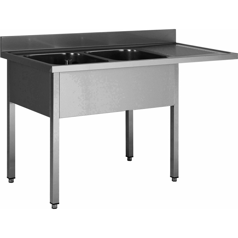 PLONGE INOX SOUDEE, ENCASTREMENT LV BAC GAUCHE F-SPLV167-2BG L2G PLONGE INOX SOUDEE, ENCASTREMENT LV BAC GAUCHE F-SPLV167-2BG L2G