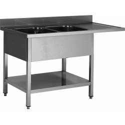 PLONGE INOX SOUDEE, ENCASTREMENT LV BAC GAUCHE F-SPLV167-2BG-ETP L2G
