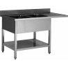 PLONGE INOX SOUDEE, ENCASTREMENT LV BAC GAUCHE F-SPLV167-2BG-ETP L2G