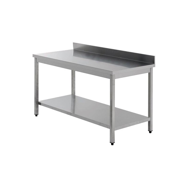 TABLE INOX SOUDEE ADOSSEE AVEC ETAGERE F-STAE106 L2G TABLE INOX SOUDEE ADOSSEE AVEC ETAGERE F-STAE106 L2G