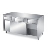 MEUBLE BAS INOX CENTRAL, 2 PORTES COULISSANTES F-TFI.10FLX L2G
