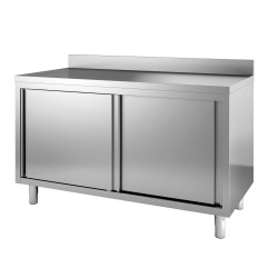 MEUBLE BAS INOX ADOSSE, P. COULISSANTES  F-TVA.10AFLX L2G