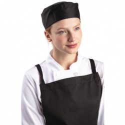Calot de cuisine en polycoton Whites noir L A206-L Whites Chefs Clothing