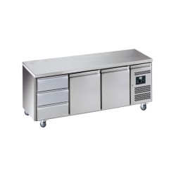 DESSERTE REFRIGEREE INOX CENTRALE, -2/+8°C, R600A GN3130TN L2G