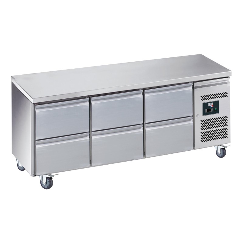 DESSERTE REFRIGEREE INOX CENTRALE, -2/+8°C, R600A GN3160TN L2G DESSERTE REFRIGEREE INOX CENTRALE, -2/+8°C, R600A GN3160TN L2G