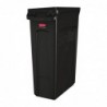 Collecteur de recyclage avec conduits d'aération Rubbermaid Slim Jim noir 87L CP653 Slim Jim