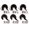 KIT DE 6 ROULETTES DONT 3 FREINEES D.100 MM GN650TN.07.02 L2G