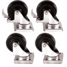 KIT DE 4 ROULETTES SUR PLATINES DONT 2 A FREINS GN650TN.07.1 L2G