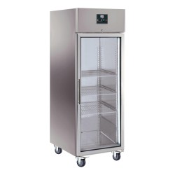 ARMOIRE REFRIGEREE INOX, 1 PORTE VITREE 650 LITRES GN650TNG L2G
