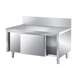 MEUBLE TRANCHEUR INOX 304, DOSSERET 200X20 MM H750-TVA.10AFLX L2G