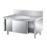MEUBLE TRANCHEUR INOX 304, DOSSERET 200X20 MM H750-TVA.10AFLX L2G