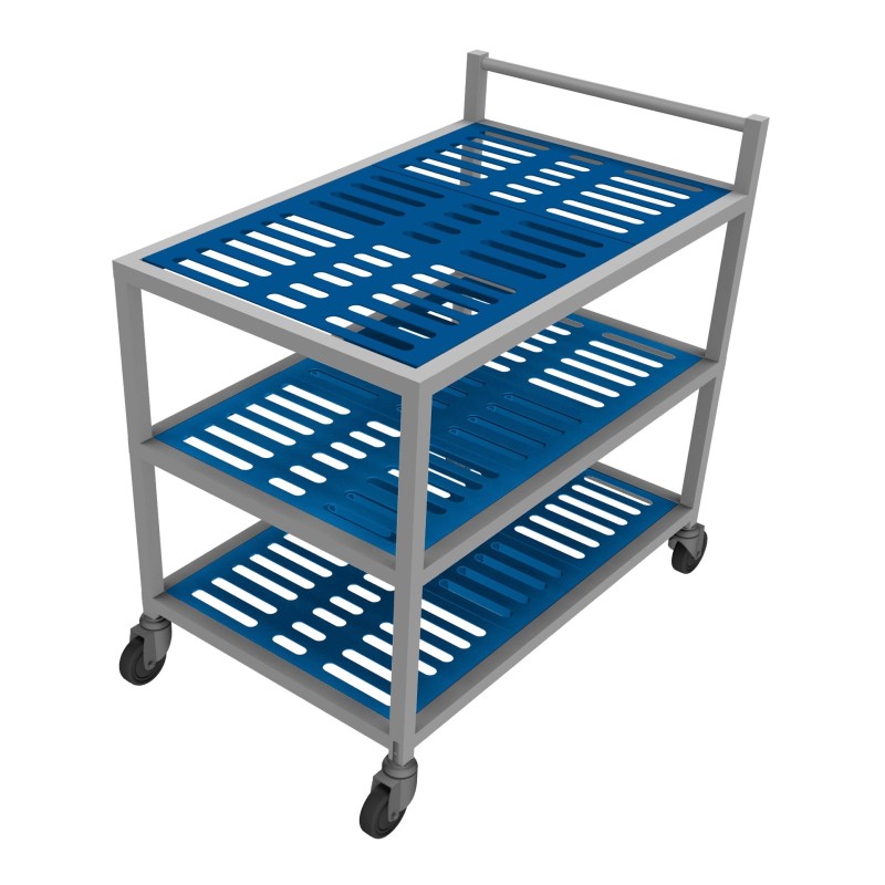 CHARIOT INOX HACCP AVEC 3 NIVEAUX DE PLATEAUX HACCP-9653N565C L2G CHARIOT INOX HACCP AVEC 3 NIVEAUX DE PLATEAUX HACCP-9653N565C L2G