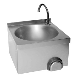 LAVE-MAINS INOX CUVE RONDE, DOSSERET 30 MM IP0067 L2G