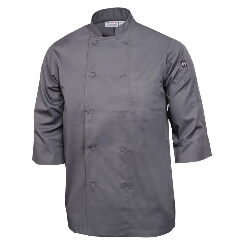 Veste de cuisine mixte Chef Works grise L A934-L Chef Works Veste de cuisine mixte Chef Works grise L A934-L Chef Works