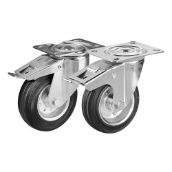 PLUS VALUE POUR 4 ROUES PIVOTANTES CHAPE INOX KIT/4-125 L2G