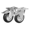 PLUS VALUE POUR 4 ROUES PIVOTANTES CHAPE INOX KIT/4-125 L2G
