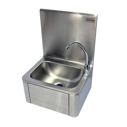 LAVE-MAINS INOX ADOSSE AVEC PANNEAU BASCULANT LMD L2G