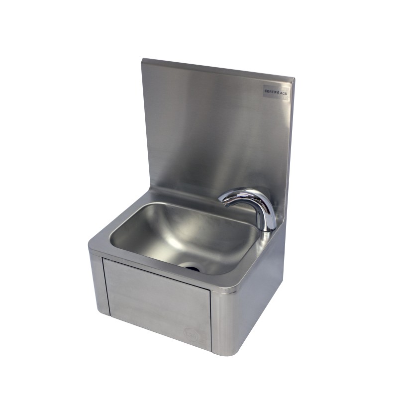 LAVE-MAINS INOX ADOSSE AVEC ROBINET ELECTRONIQUE LMDE L2G LAVE-MAINS INOX ADOSSE AVEC ROBINET ELECTRONIQUE LMDE L2G