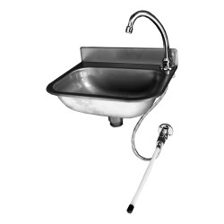 LAVE-MAINS ECO INOX AVEC DOSSERET H. 50 MM LME L2G
