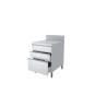 MEUBLE TIROIRS DESSUS INOX + DOSSERET 150X50MM M3TA47 L2G