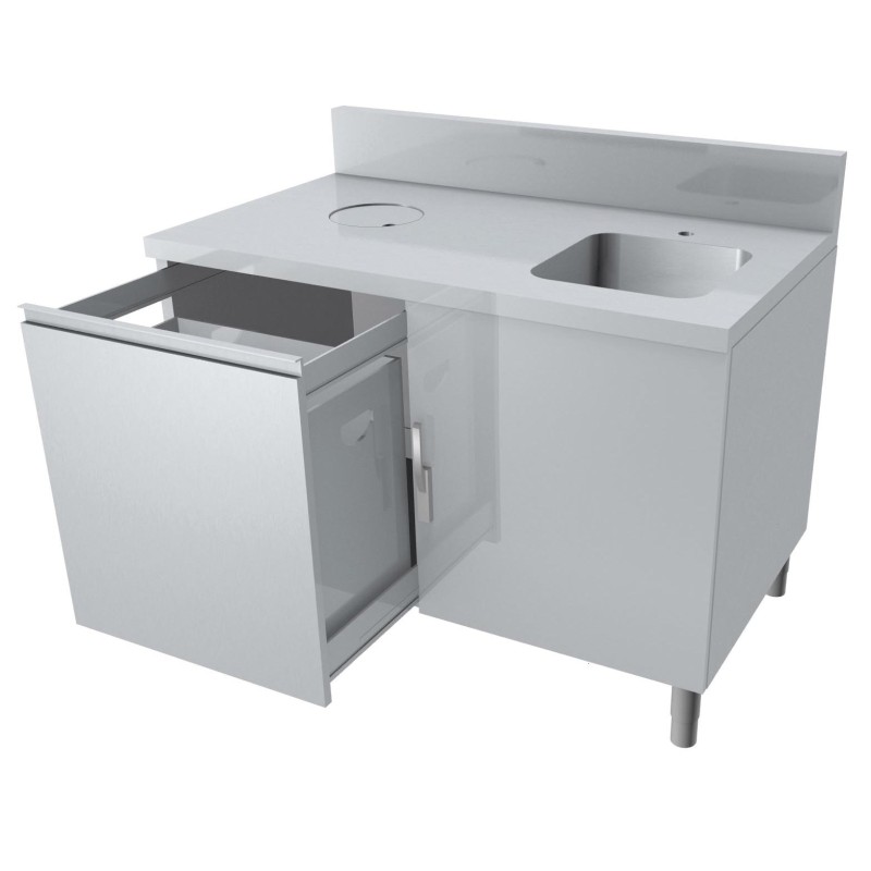 MEUBLE COMBINE LM / POUBELLE + DOSSERET 150X50MM MCA127-FB L2G MEUBLE COMBINE LM / POUBELLE + DOSSERET 150X50MM MCA127-FB L2G
