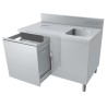 MEUBLE COMBINE LM / POUBELLE + DOSSERET 150X50MM MCA127-FB L2G