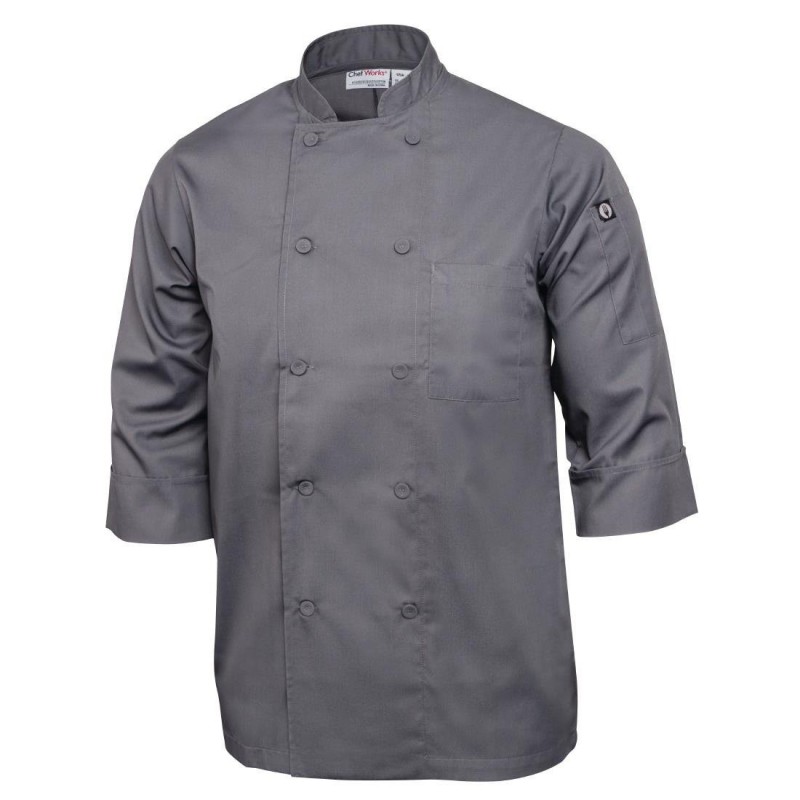 Veste de cuisine mixte Chef Works grise M A934-M Chef Works Veste de cuisine mixte Chef Works grise M A934-M Chef Works