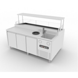 MEUBLE ECAILLER TYPE ETAL REFRIGERE, SERVICE MECTE-1500 L2G