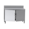 MEUBLE NEUTRE DESSUS INOX 304, 2 PORTES BATTANTES MNIA127-PBL L2G
