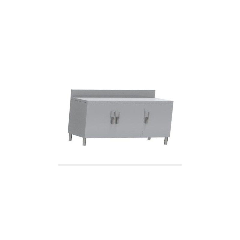 MEUBLE NEUTRE DESSUS INOX 304, 3 PORTES BATTANTES MNIA187-PBL L2G MEUBLE NEUTRE DESSUS INOX 304, 3 PORTES BATTANTES MNIA187-PBL L2G