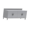 MEUBLE NEUTRE DESSUS INOX 304, 4 PORTES BATTANTES MNIA207-PBL L2G