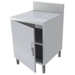 MEUBLE NEUTRE DESSUS INOX 304, 1 PORTE BATTANTE MNIA47-PBL L2G