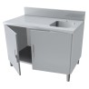 MEUBLE PLONGE,DESSUS INOX, 2P.BATTANTES AVEC 1 BAC MPA127-PBL L2G