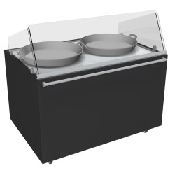 MEUBLE TRADITIONNEL DOUBLE PAELLA CHAUFFANT 300°C MPA14TRAD2P L2G